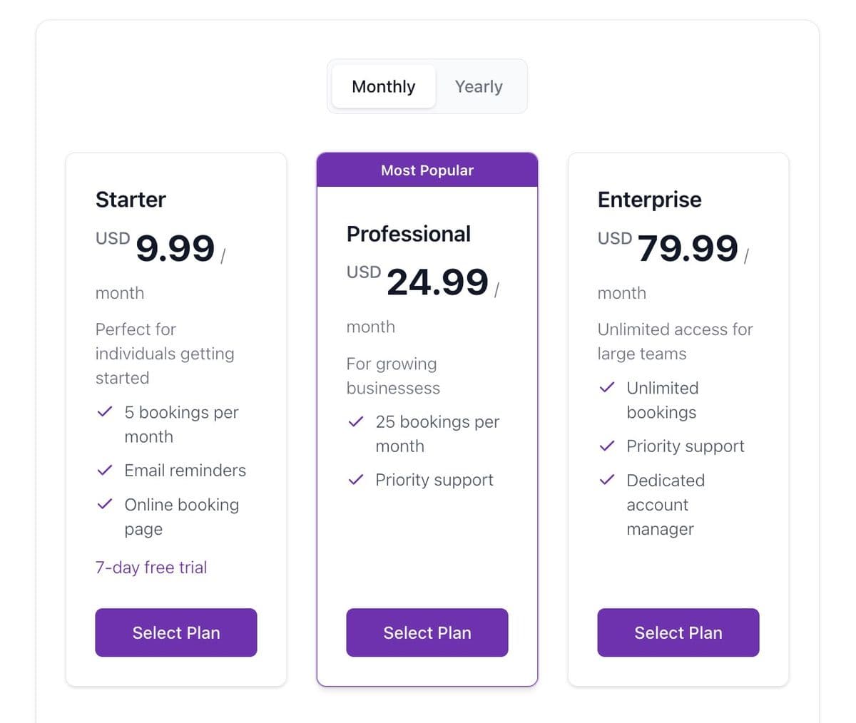 Booknetic Subscriptions