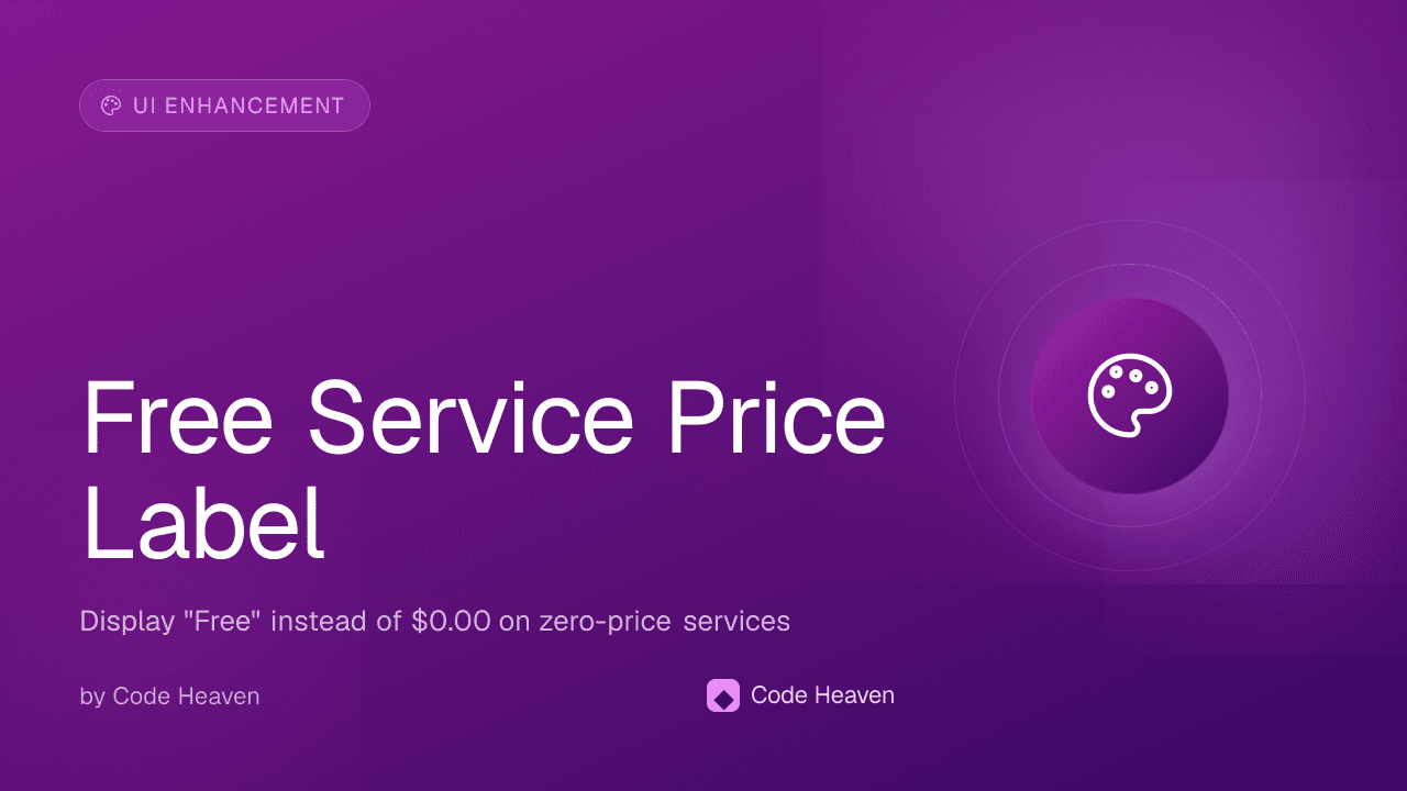 Free Service Price Label